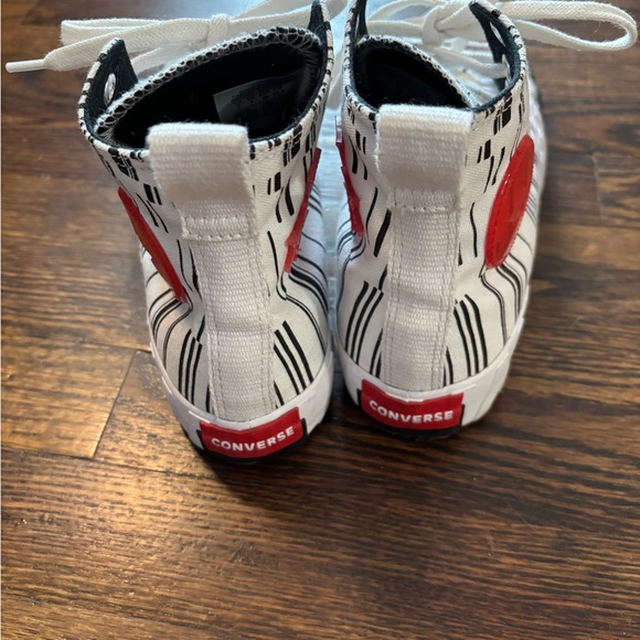 Converse Black and White High-Top Canvas Sneakers - Picture 3 of 5